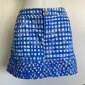 Lilly Pulitzer Lorelei Blue Gingham Skort